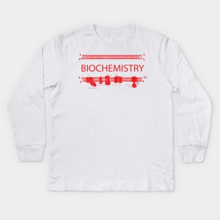 Biochemistry (Red Print) Kids Long Sleeve T-Shirt